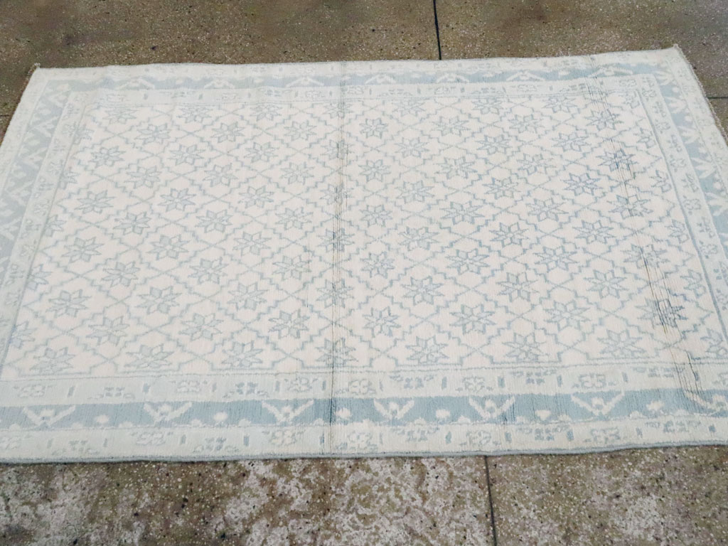 Vintage Indian Cotton Agra Rug, No.20934 - Staging