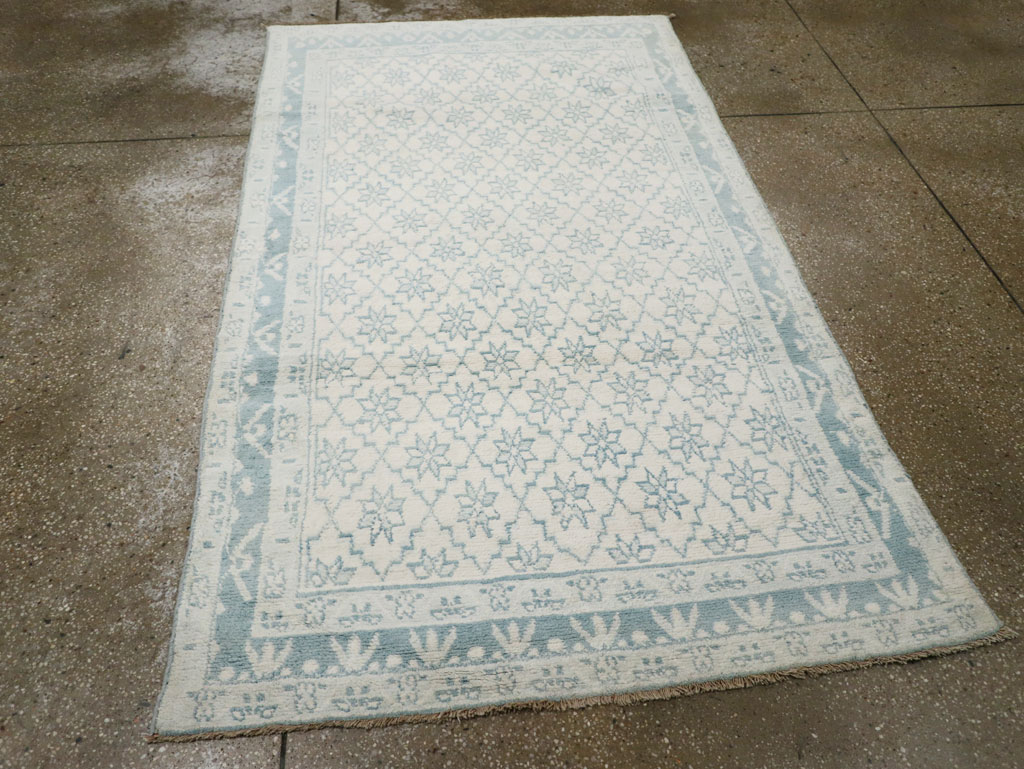 Vintage Indian Cotton Agra Rug, No.20934 - Staging