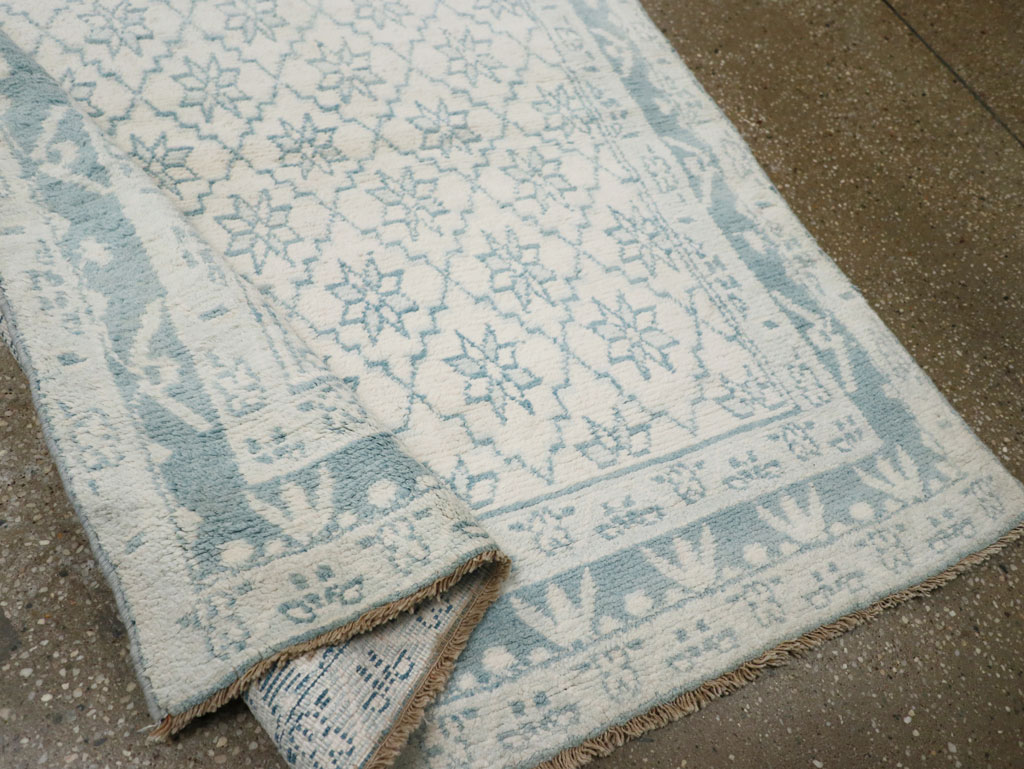 Vintage Indian Cotton Agra Rug, No.20934 - Staging