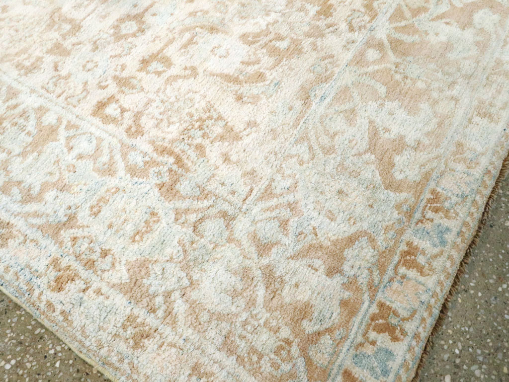 Vintage Indian Cotton Agra Rug, No.20938 - Staging