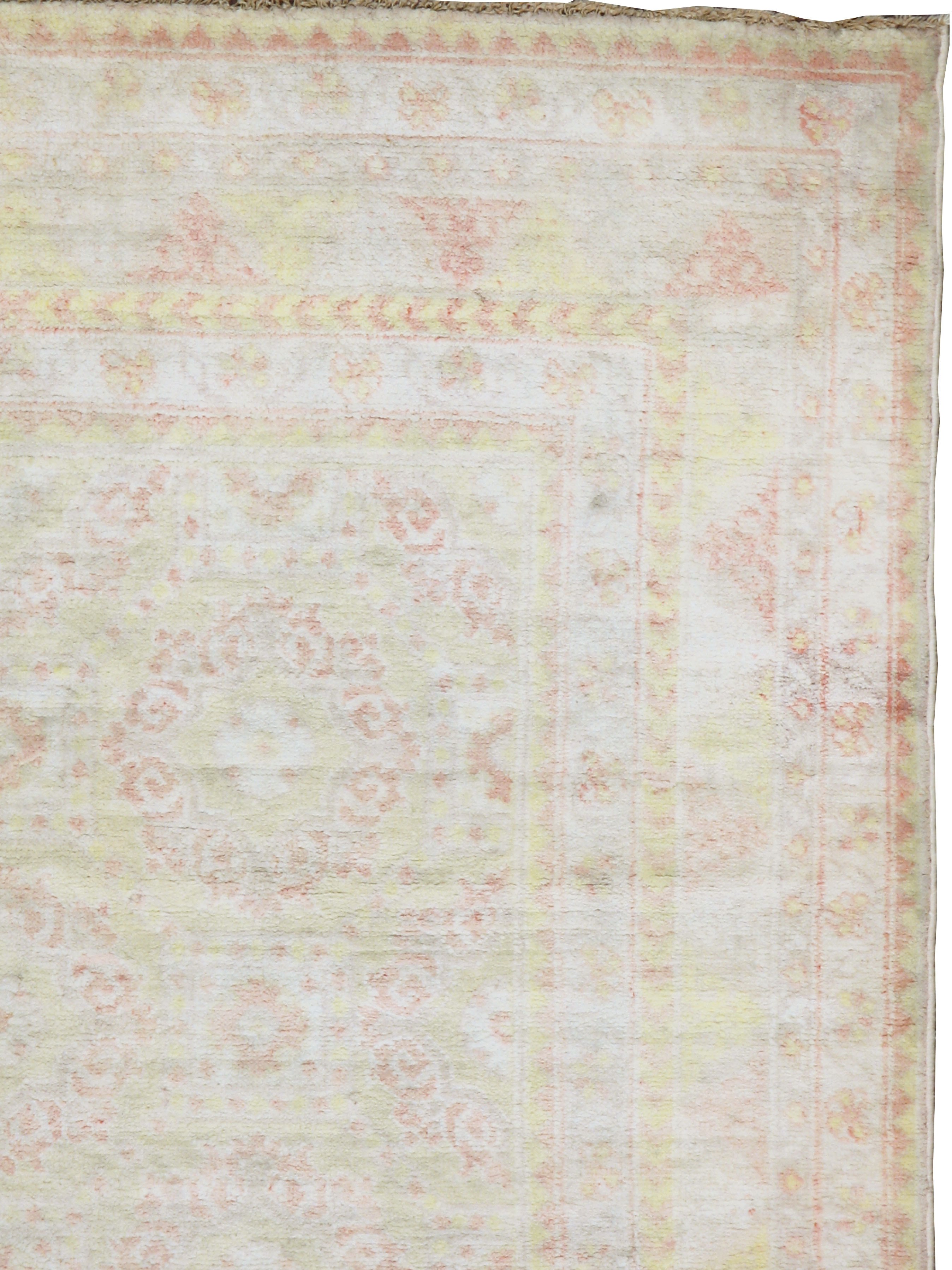 Vintage Indian Cotton Agra Rug, No.20944 - Staging