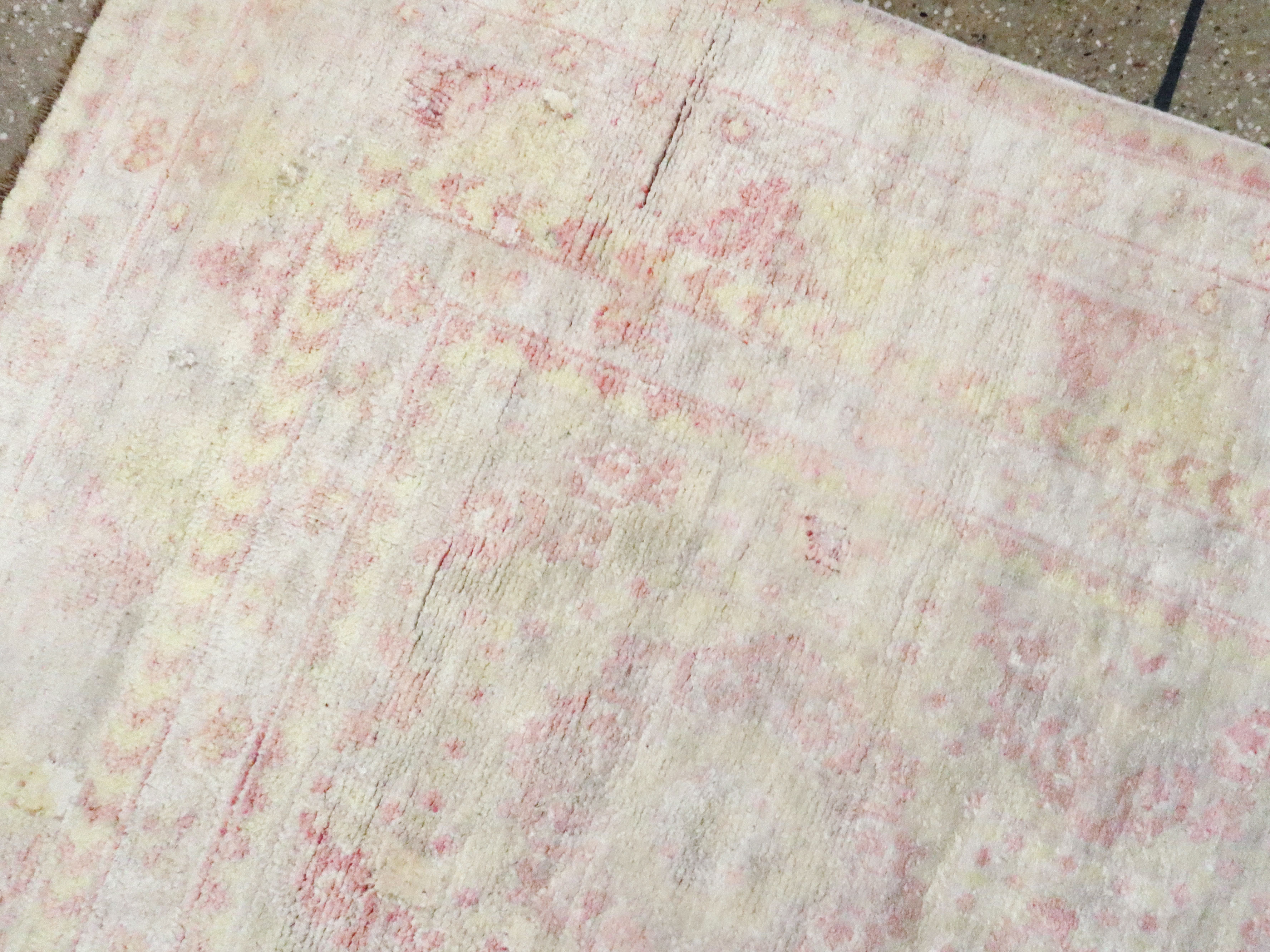 Vintage Indian Cotton Agra Rug, No.20944 - Staging