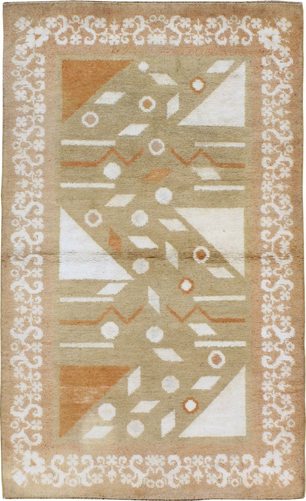Vintage Indian Cotton Agra Rug, No.20950 - Staging