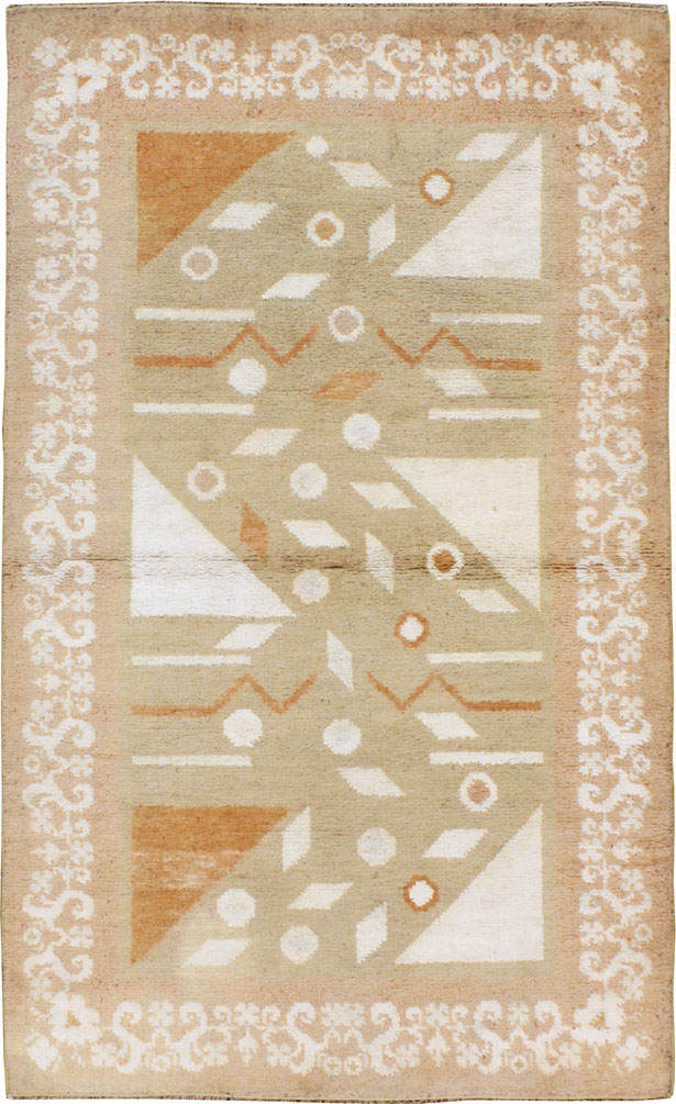 Vintage Indian Cotton Agra Rug, No.20950 - Staging