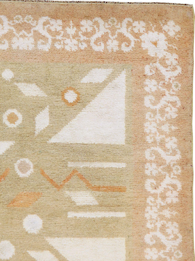 Vintage Indian Cotton Agra Rug, No.20950 - Staging