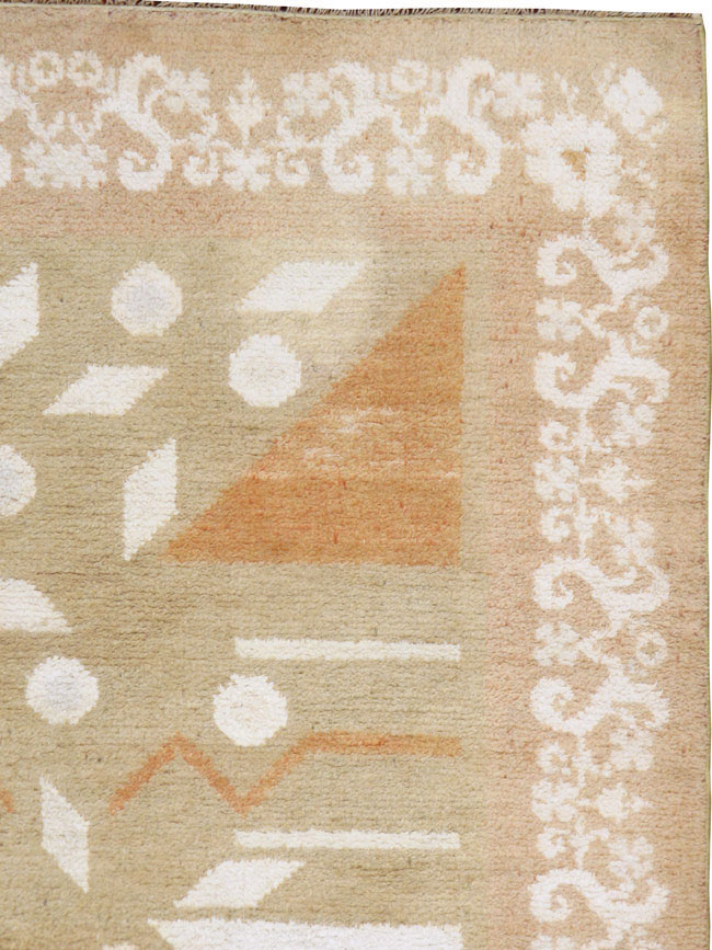 Vintage Indian Cotton Agra Rug, No.20950 - Staging