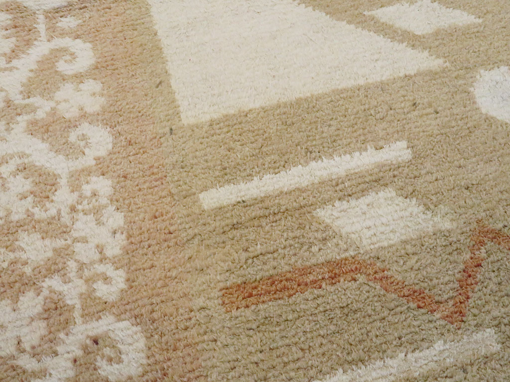 Vintage Indian Cotton Agra Rug, No.20950 - Staging