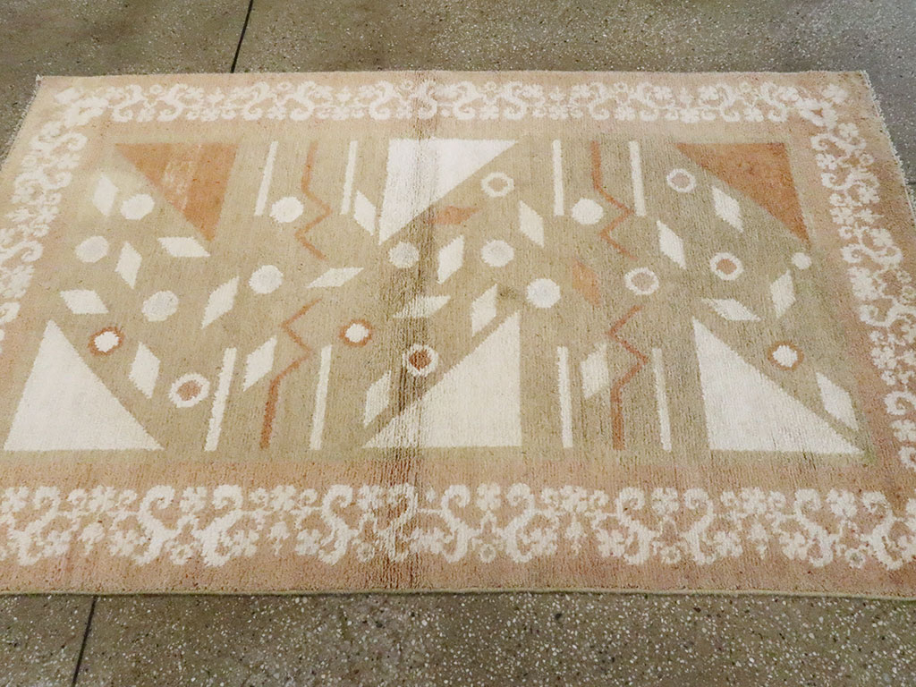 Vintage Indian Cotton Agra Rug, No.20950 - Staging