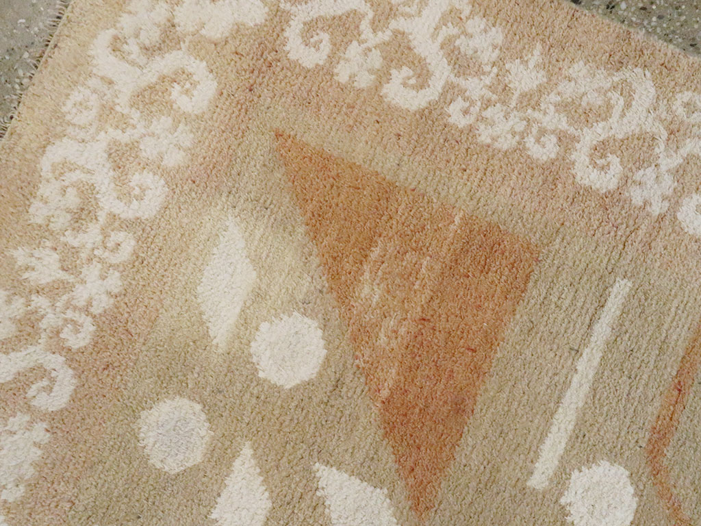 Vintage Indian Cotton Agra Rug, No.20950 - Staging