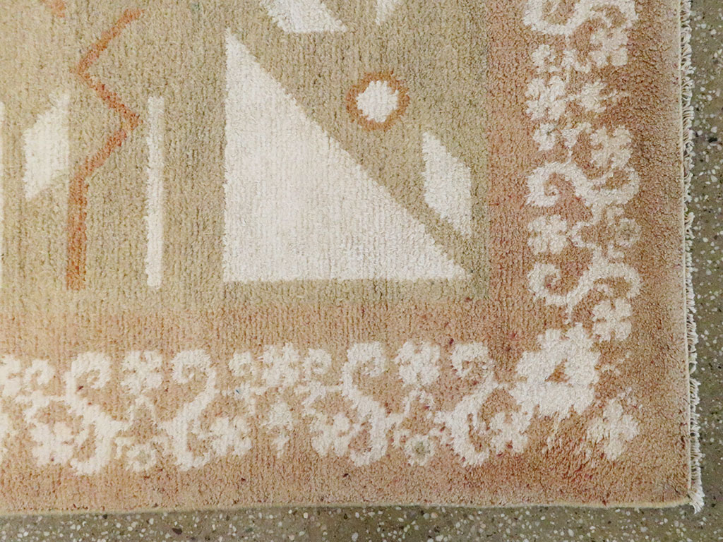 Vintage Indian Cotton Agra Rug, No.20950 - Staging