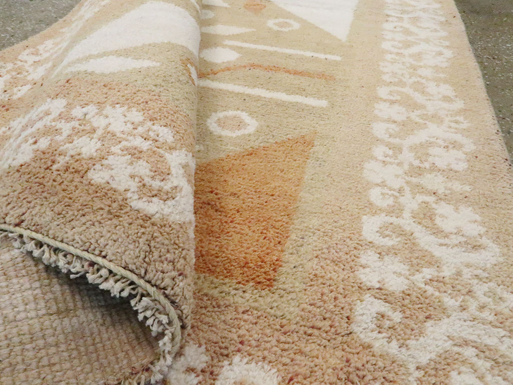 Vintage Indian Cotton Agra Rug, No.20950 - Staging