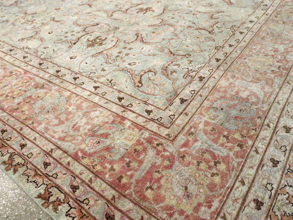 Antique Persian Tabriz Carpet, No.20959 - Staging