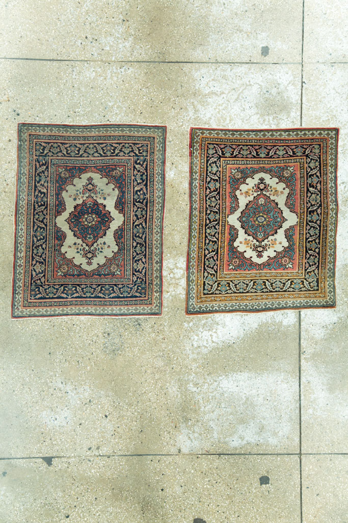 Antique Persian Tabriz Haji Jalili Rug (Pair: 1 of 2), No.20960 - Staging