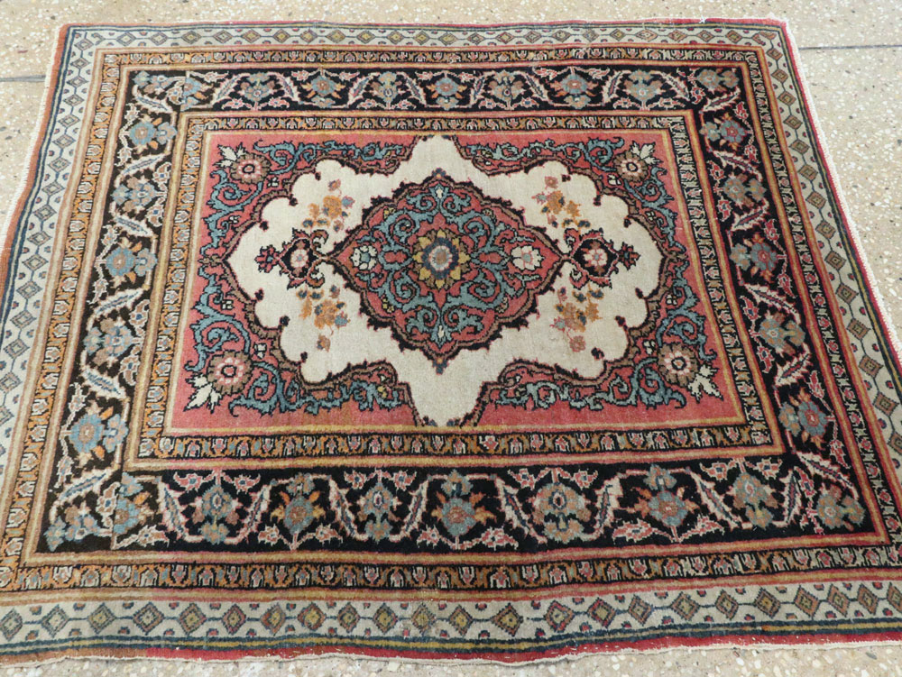 Antique Persian Tabriz Haji Jalili Rug (Pair: 1 of 2), No.20960 - Staging