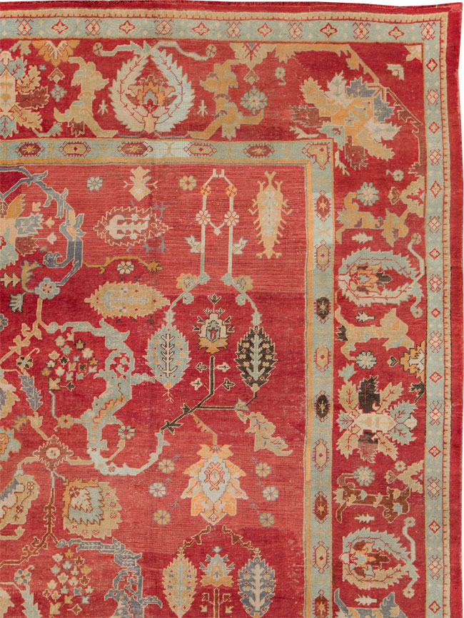 Antique Turkish Oushak Carpet, No.20984 - Staging