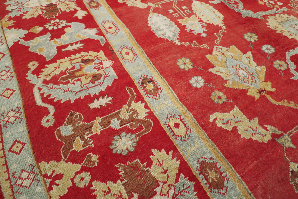 Antique Turkish Oushak Carpet, No.20984 - Staging