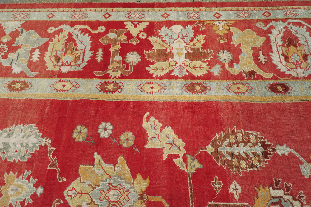 Antique Turkish Oushak Carpet, No.20984 - Staging