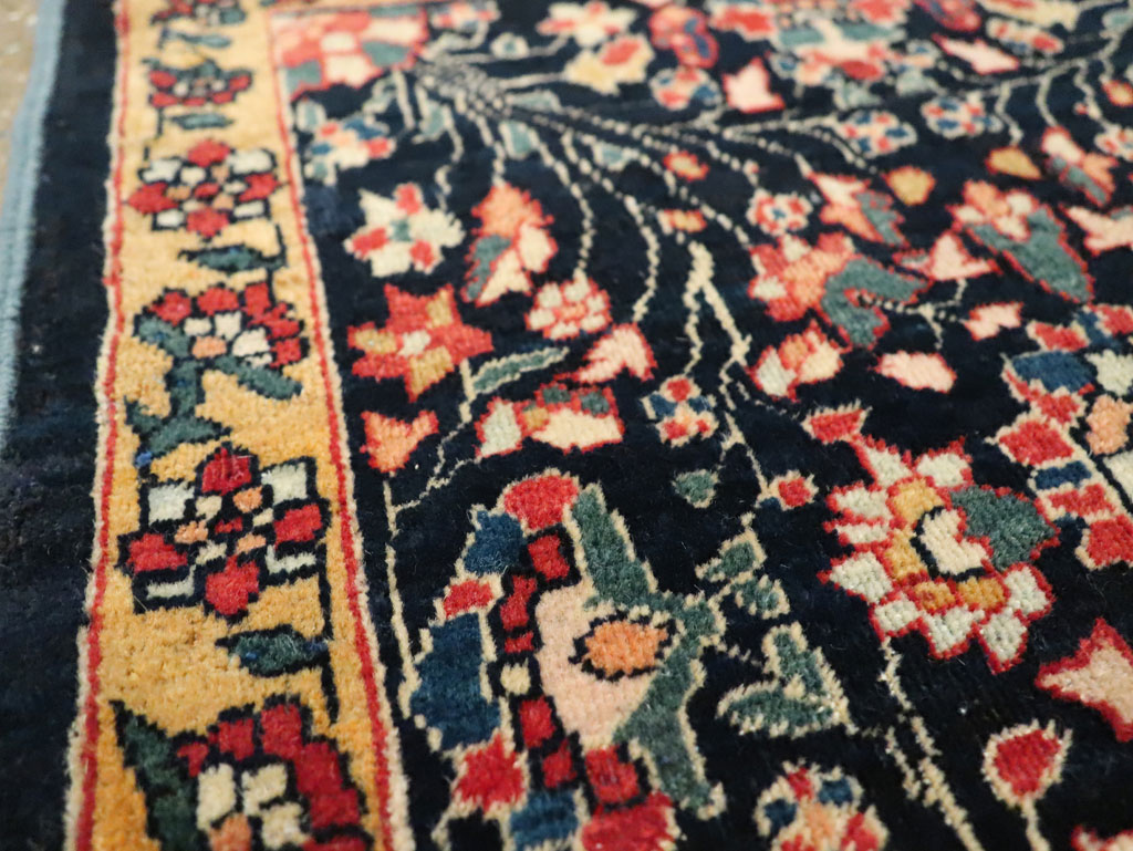 Antique Persian Sarouk Fereghan Square Throw Rug (Pair: 2 of 2), No.21009 - Staging