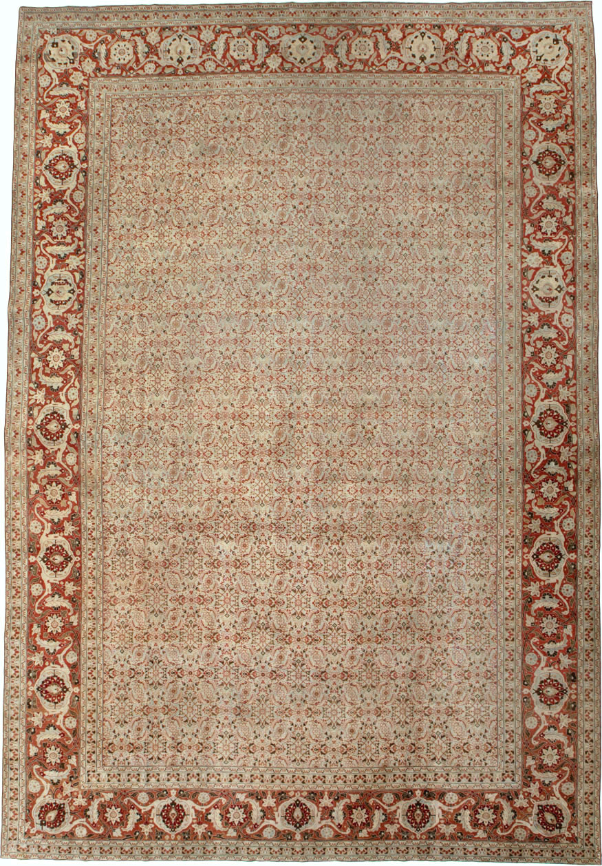 Antique Persian Tabriz Carpet, No.21012 - Staging