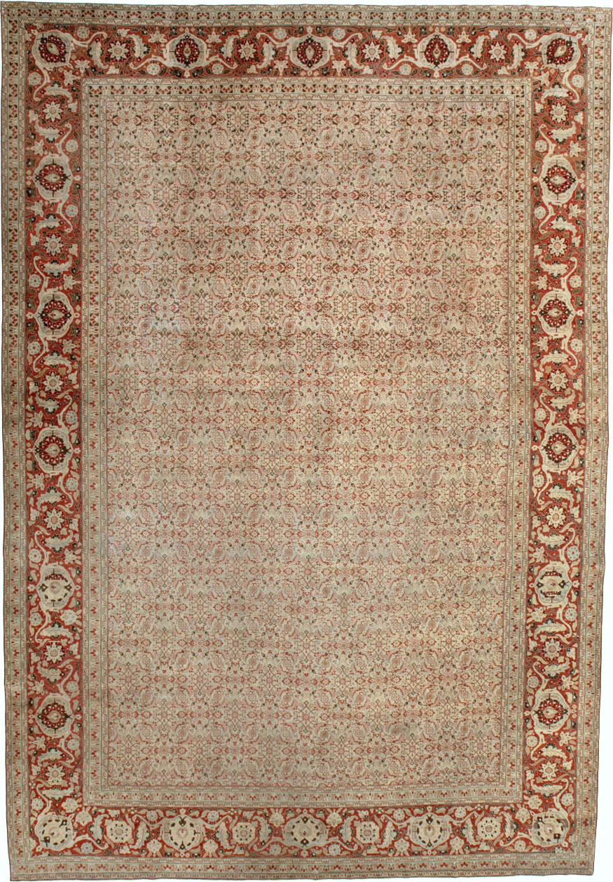 Antique Persian Tabriz Carpet, No.21012 - Staging