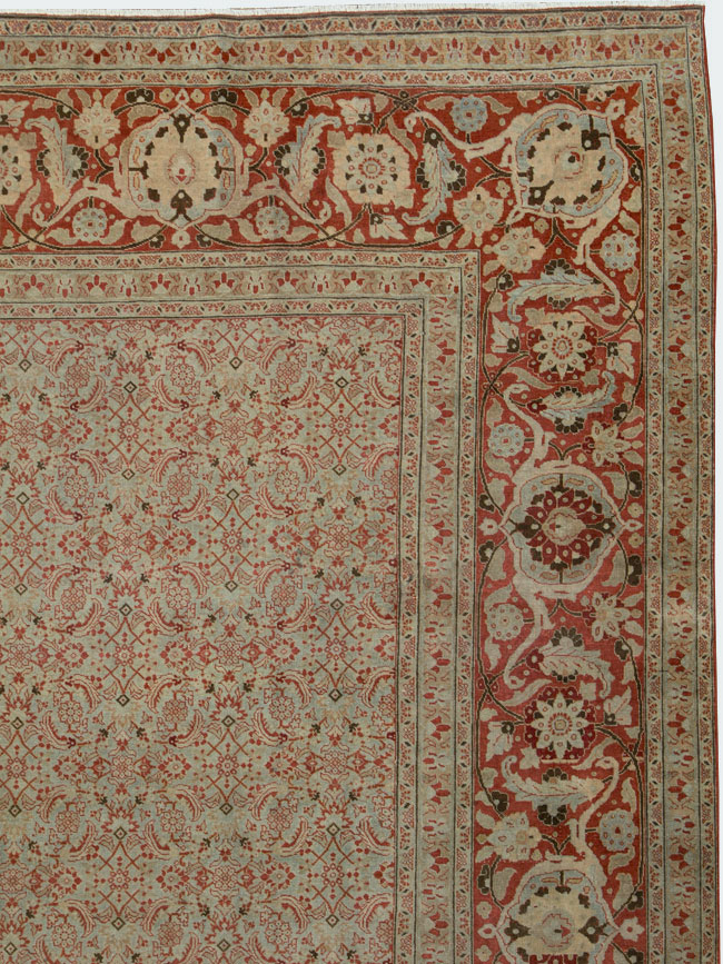 Antique Persian Tabriz Carpet, No.21012 - Staging