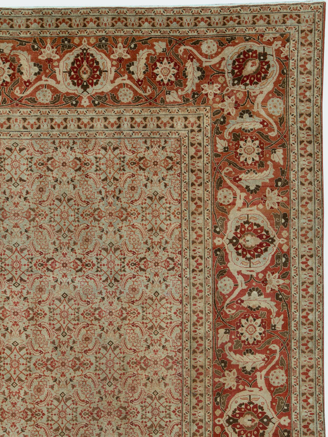 Antique Persian Tabriz Carpet, No.21012 - Staging