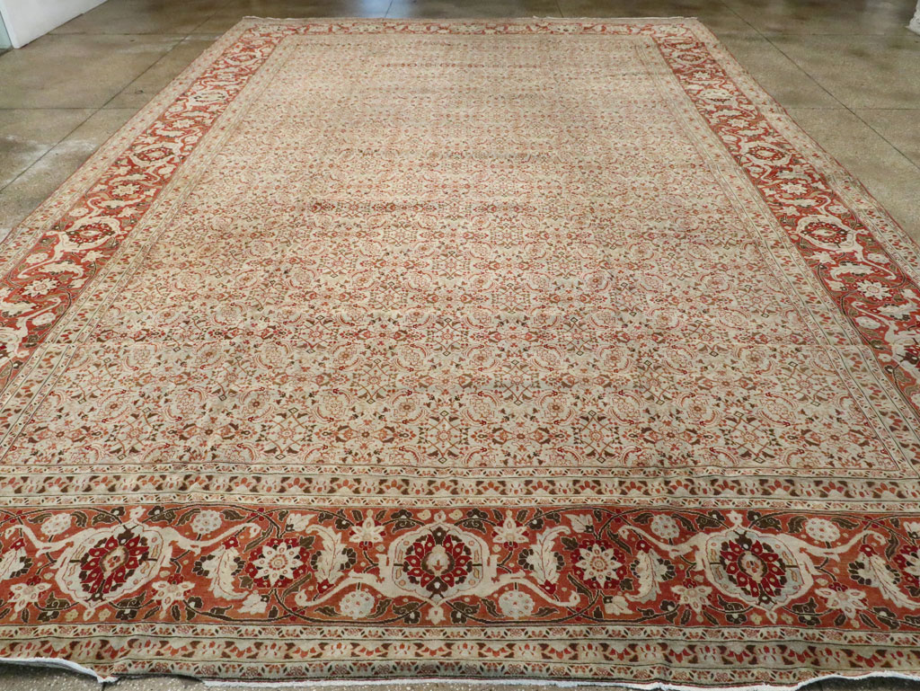 Antique Persian Tabriz Carpet, No.21012 - Staging