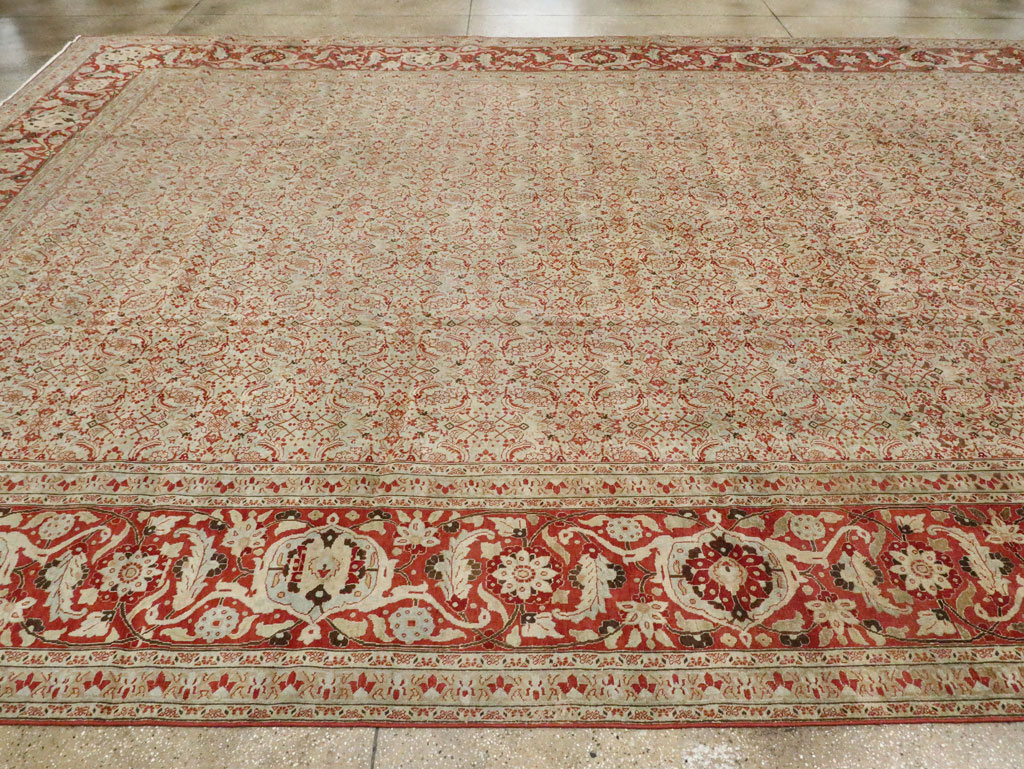 Antique Persian Tabriz Carpet, No.21012 - Staging