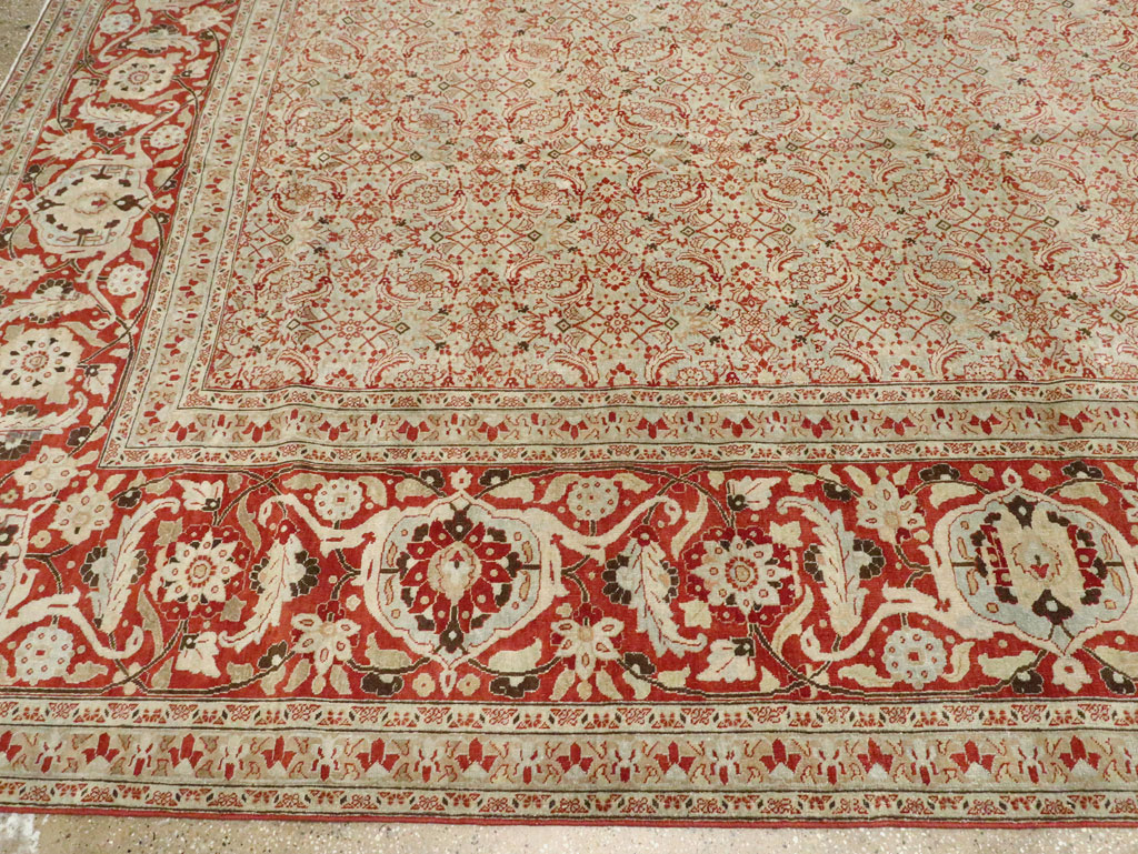 Antique Persian Tabriz Carpet, No.21012 - Staging
