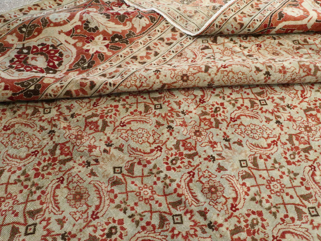 Antique Persian Tabriz Carpet, No.21012 - Staging