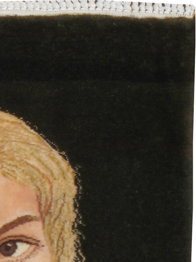 Vintage Persian Tabriz Pictorial Rug, No.21016 - Staging