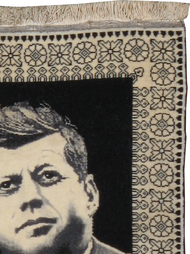 Vintage Persian Tabriz Pictorial Rug, No.21017 - Staging