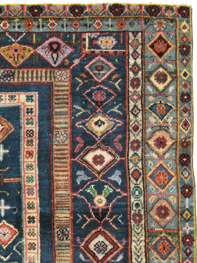 Vintage Persian Tabriz Pictorial Rug, No.21019 - Staging