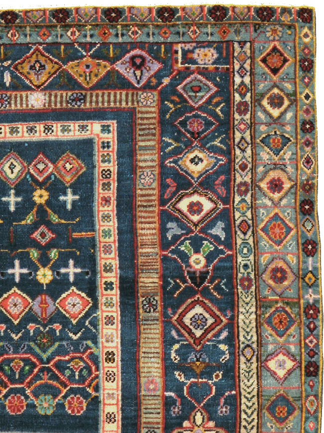 Vintage Persian Tabriz Pictorial Rug, No.21019 - Staging