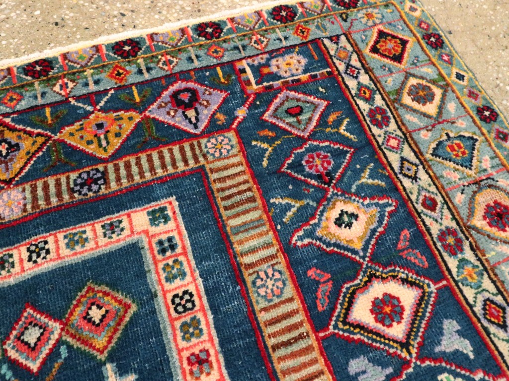 Vintage Persian Tabriz Pictorial Rug, No.21019 - Staging