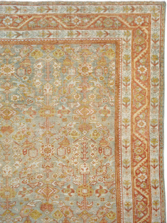 Antique Persian Mahal Gallery Carpet, No.21035 - Staging