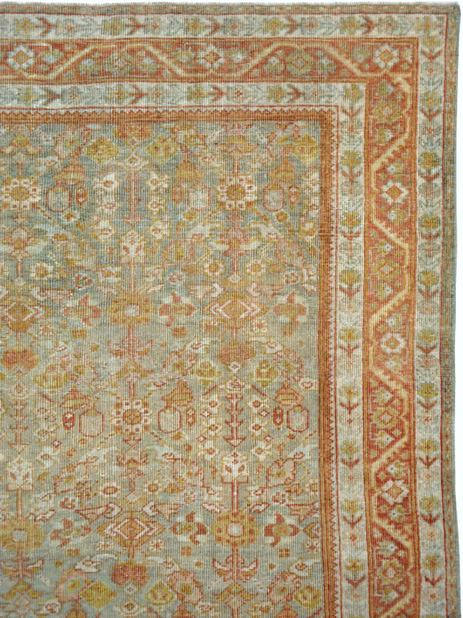 Antique Persian Mahal Gallery Carpet, No.21035 - Staging