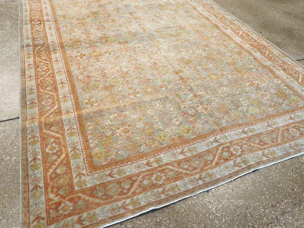 Antique Persian Mahal Gallery Carpet, No.21035 - Staging