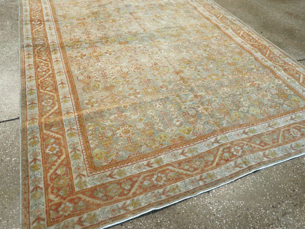 Antique Persian Mahal Gallery Carpet, No.21035 - Staging