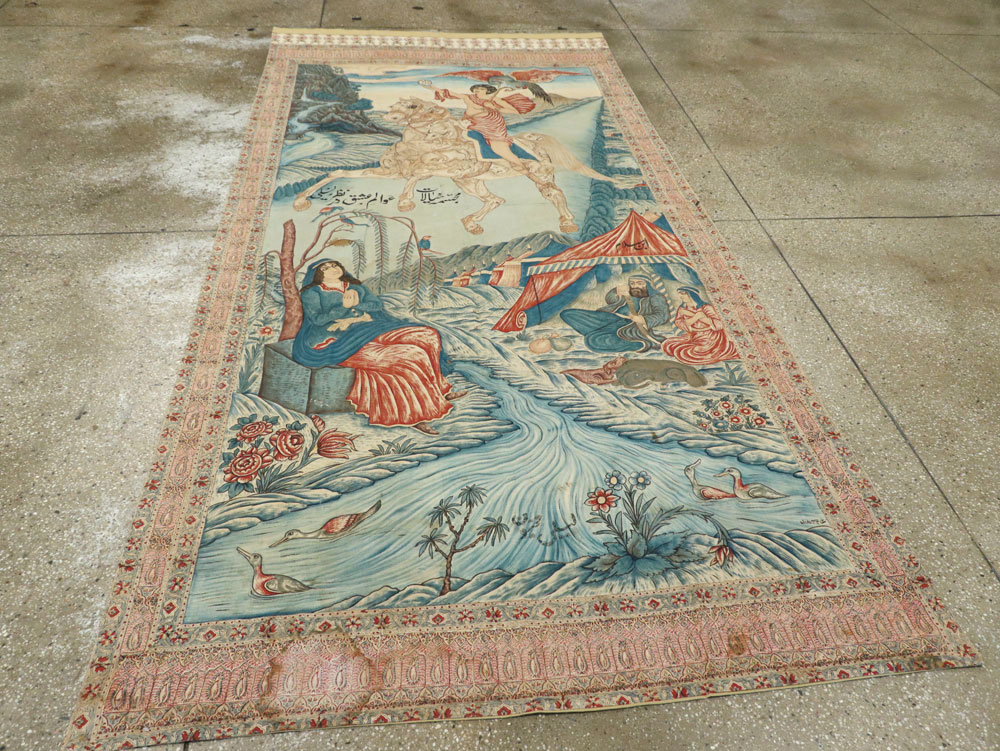 Vintage Persian Pictorial Textile, No.21049 - Staging