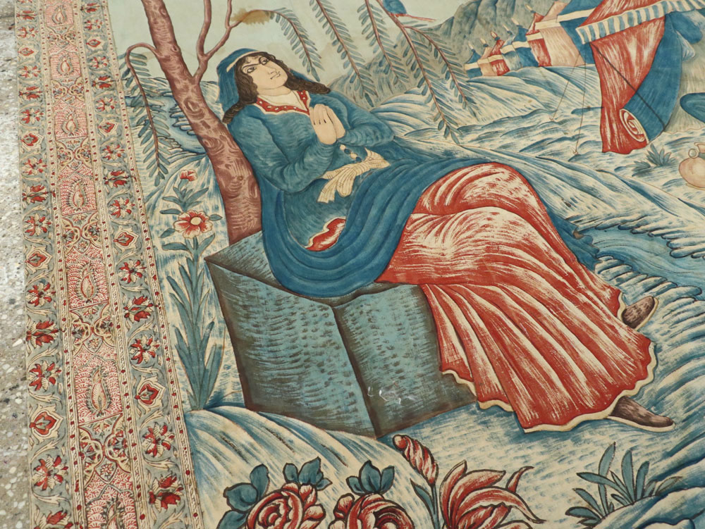 Vintage Persian Pictorial Textile, No.21049 - Staging