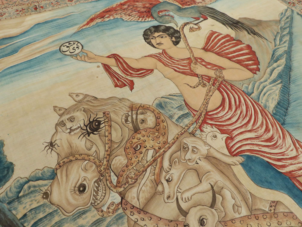 Vintage Persian Pictorial Textile, No.21049 - Staging