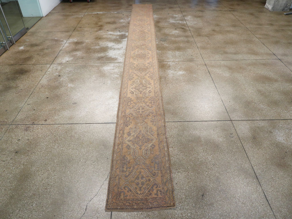 Antique Turkish Oushak Long Runner, No.21064 - Staging