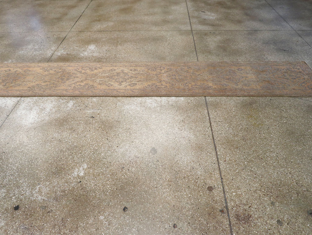 Antique Turkish Oushak Long Runner, No.21064 - Staging