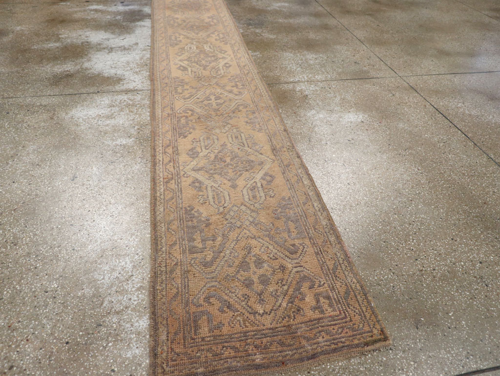 Antique Turkish Oushak Long Runner, No.21064 - Staging