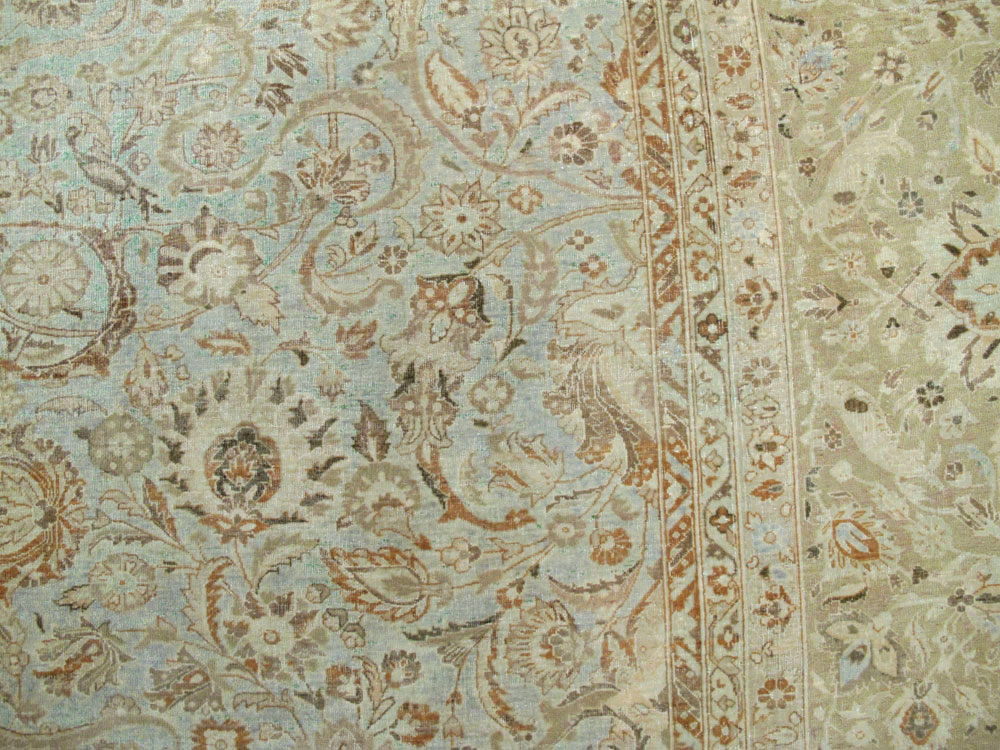 Vintage Persian Kashan Carpet, No.21075 - Staging