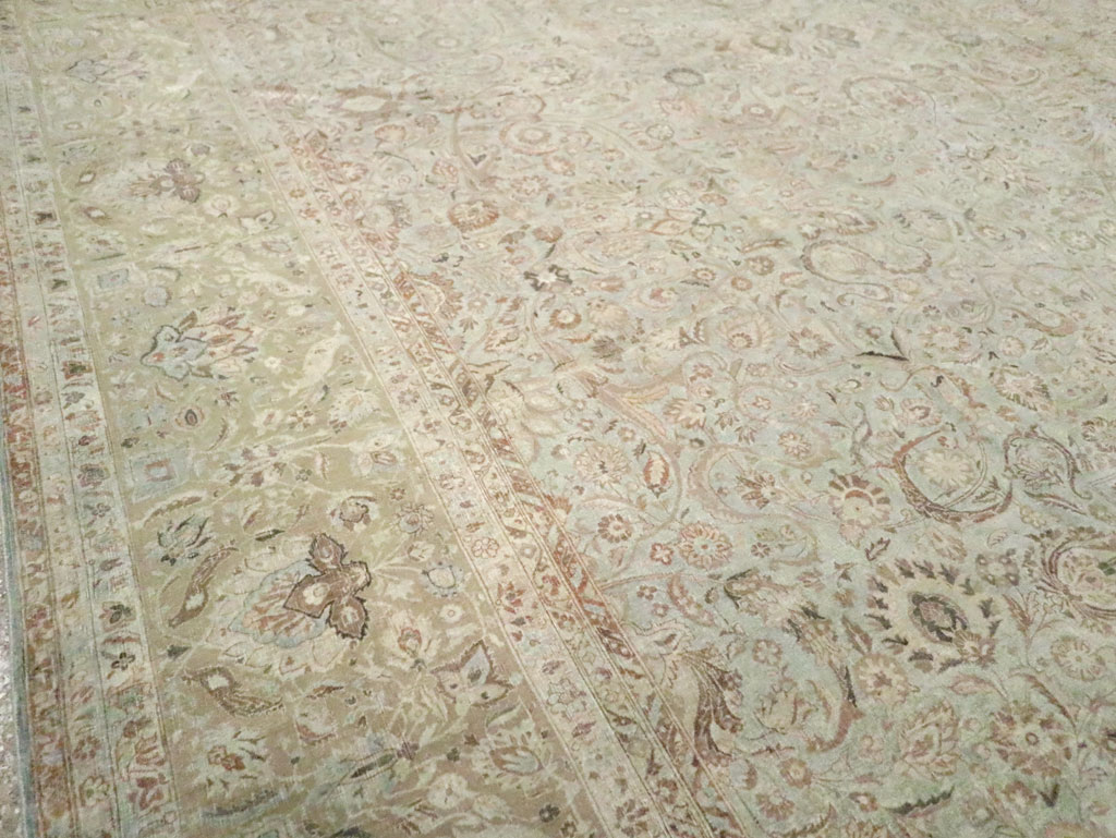 Vintage Persian Kashan Carpet, No.21075 - Staging