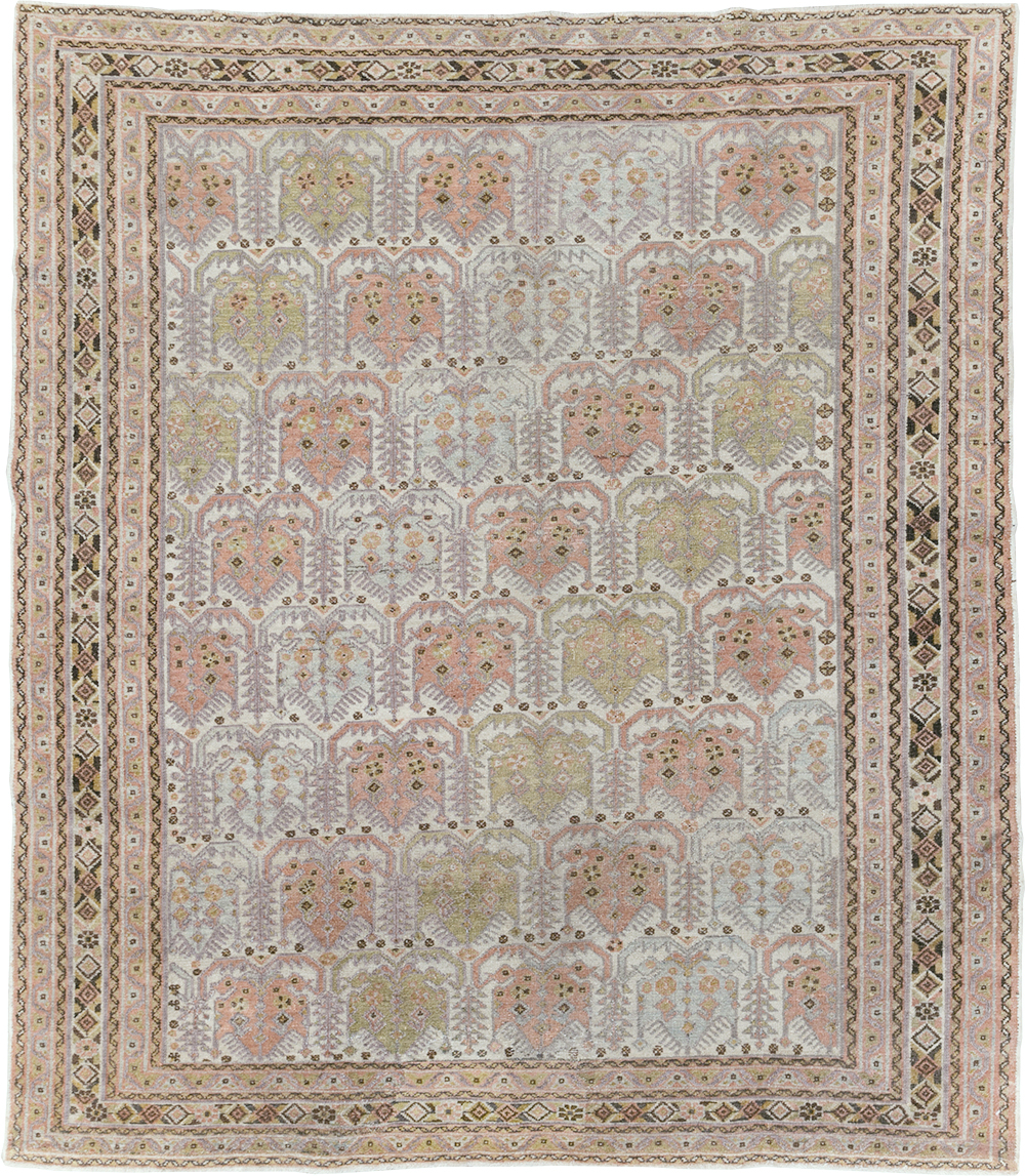 Antique Persian Afshar Square Accent Rug, No.21078 - Staging