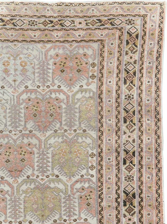 Antique Persian Afshar Square Accent Rug, No.21078 - Staging