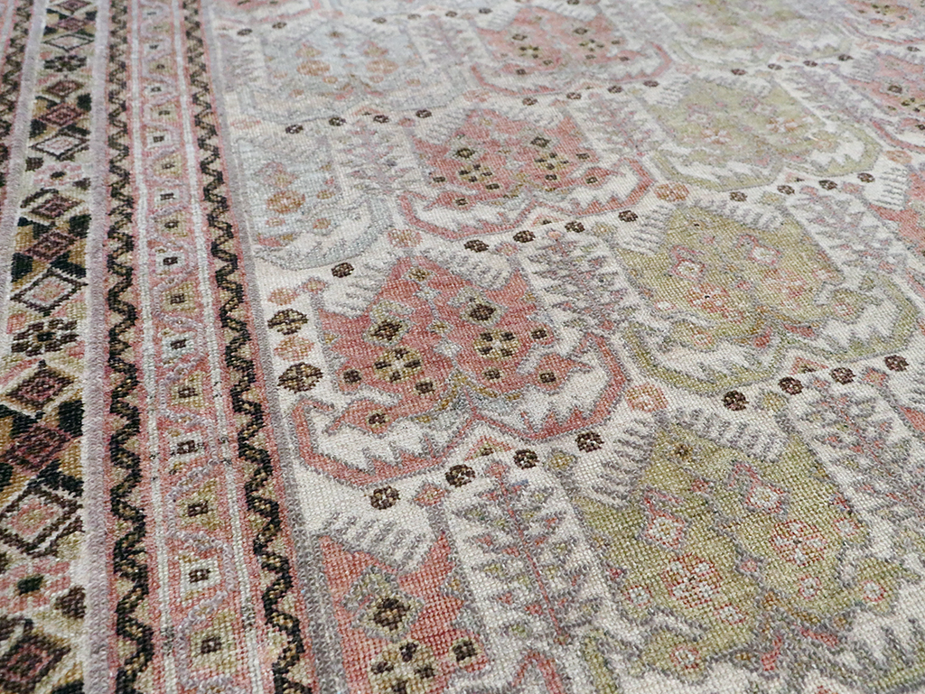 Antique Persian Afshar Square Accent Rug, No.21078 - Staging